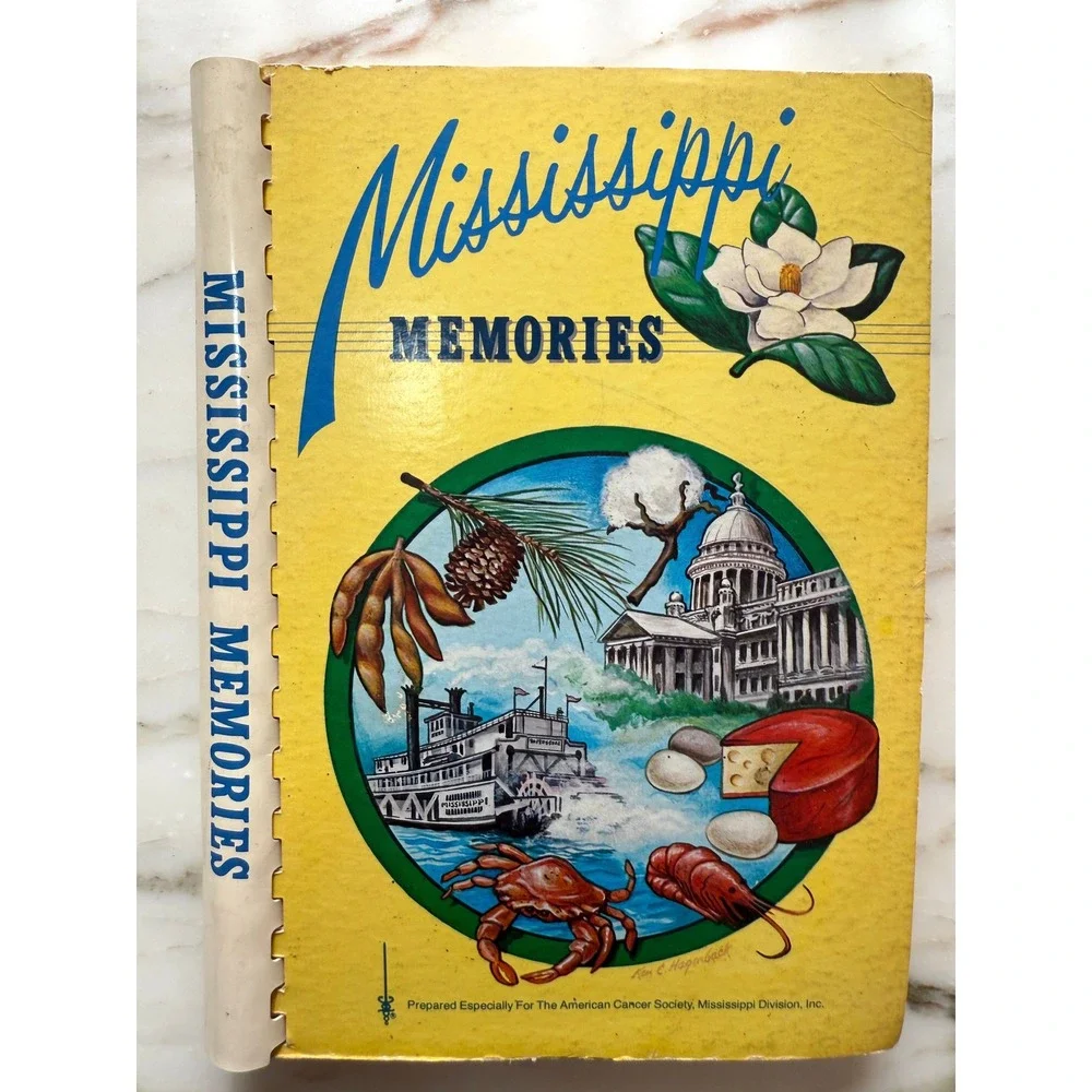 1981 Vintage Mississippi Memories Cookbook Southern Community Recipes